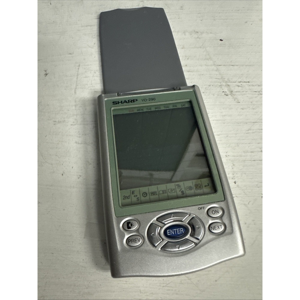 Vintage Sharp YO-290 Silver Handheld Personal Organizer